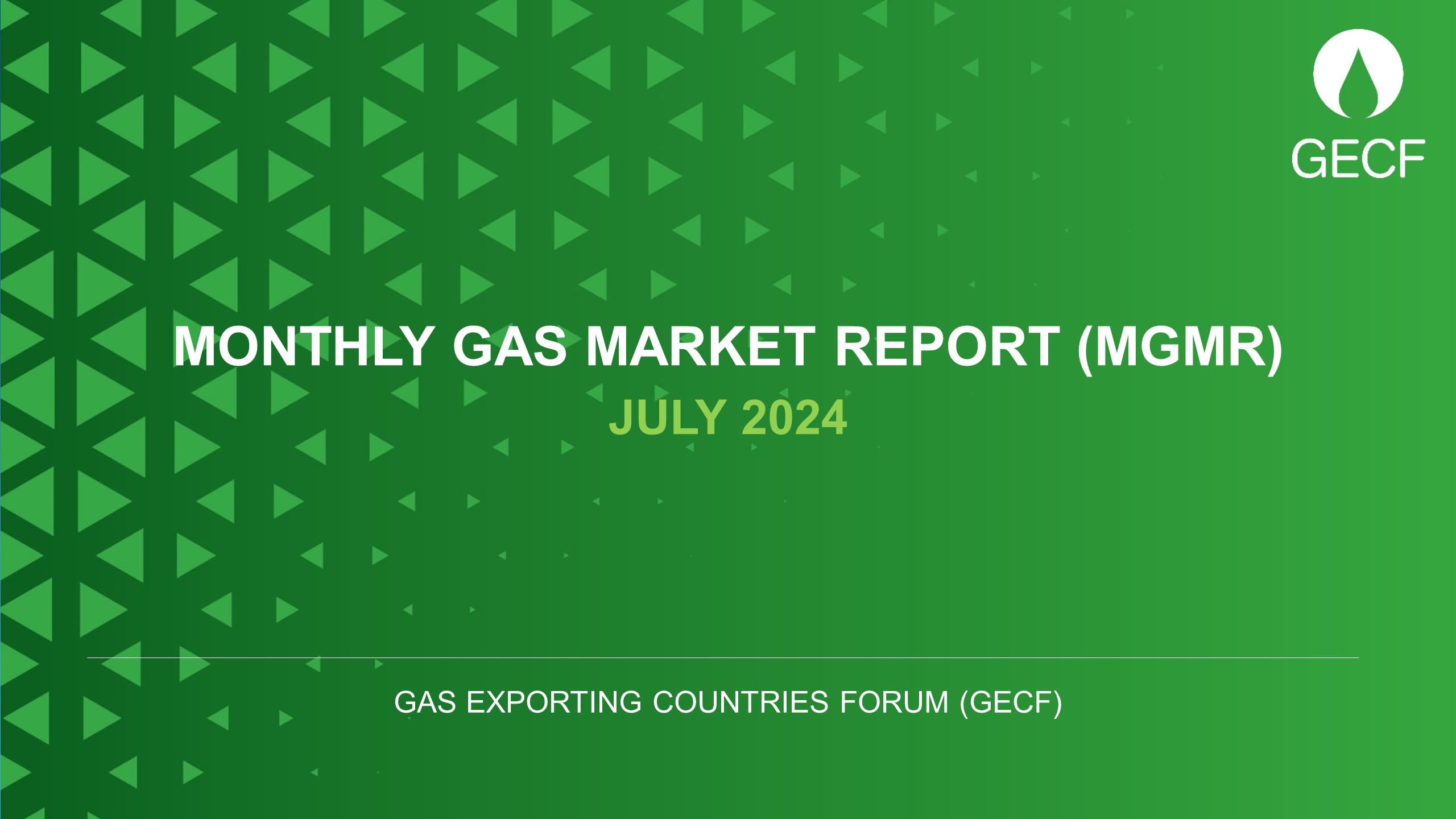 The release of the July 2024 edition of GECF Monthly Gas Market Report (MGMR)