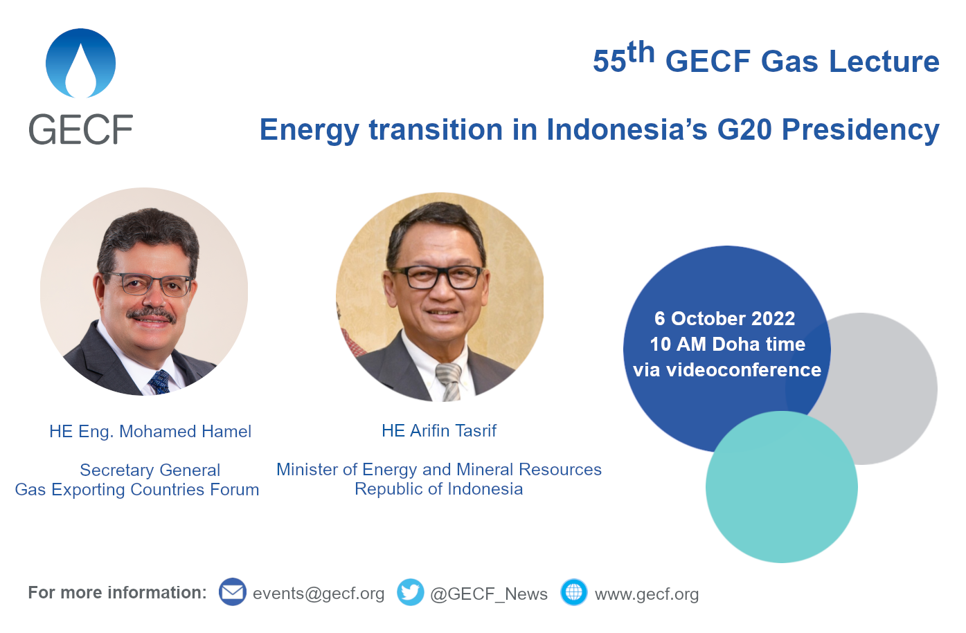 Indonesia Energy Minister to deliver GECF Gas Lecture