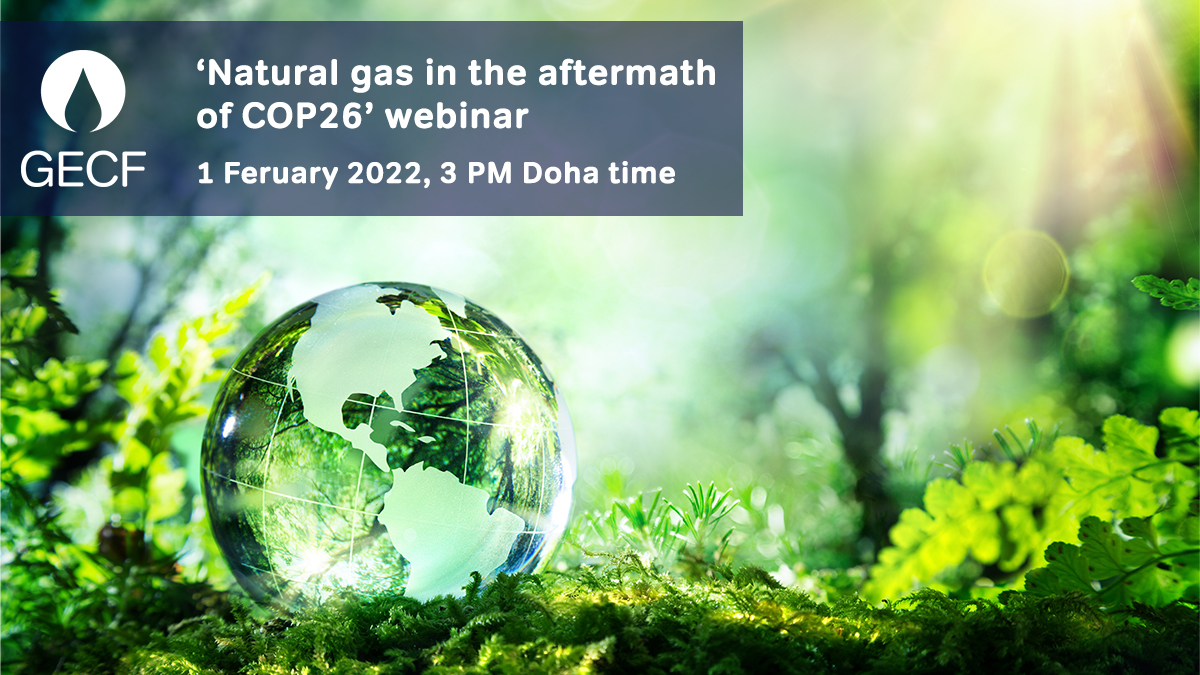 GECF to host webinar on natural gas in the aftermath of COP26