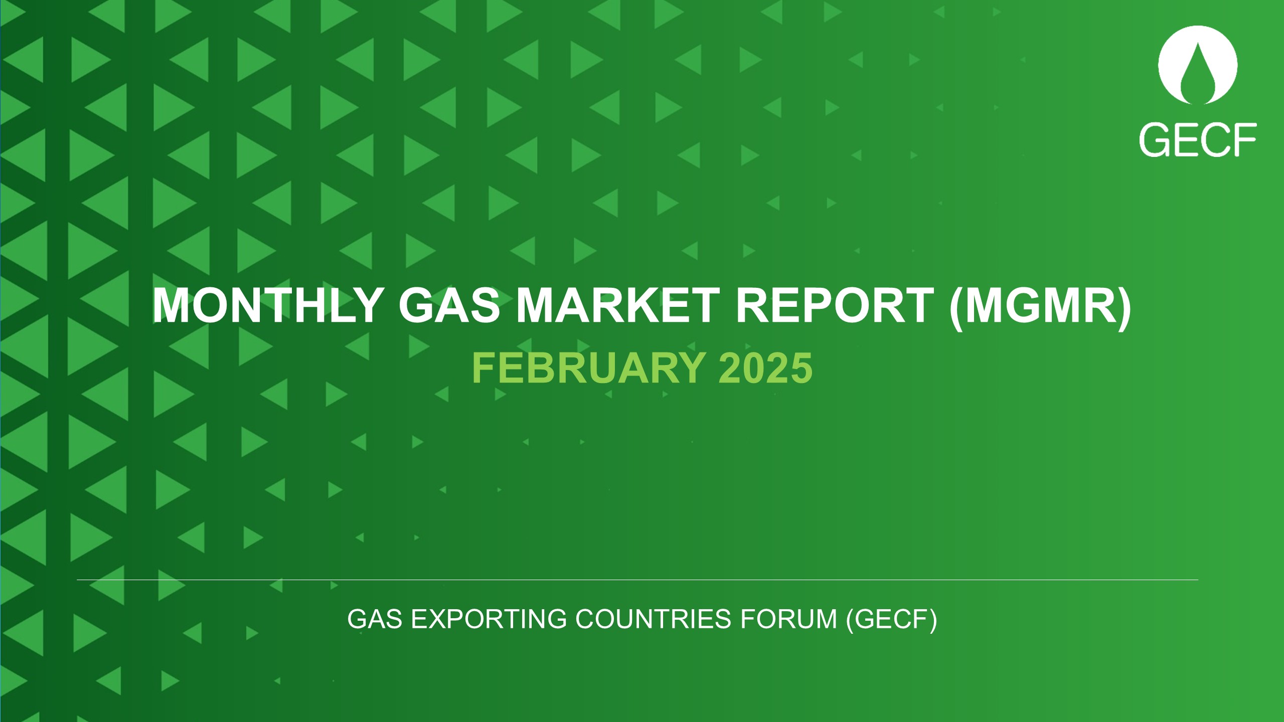 The release of the February 2025 edition of GECF Monthly Gas Market Report (MGMR)