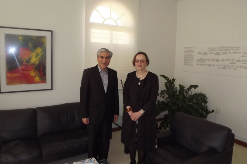 Dr. Adeli visited HE Angelika Storz-Chakarji, Ambassador of Germany to the State of Qatar