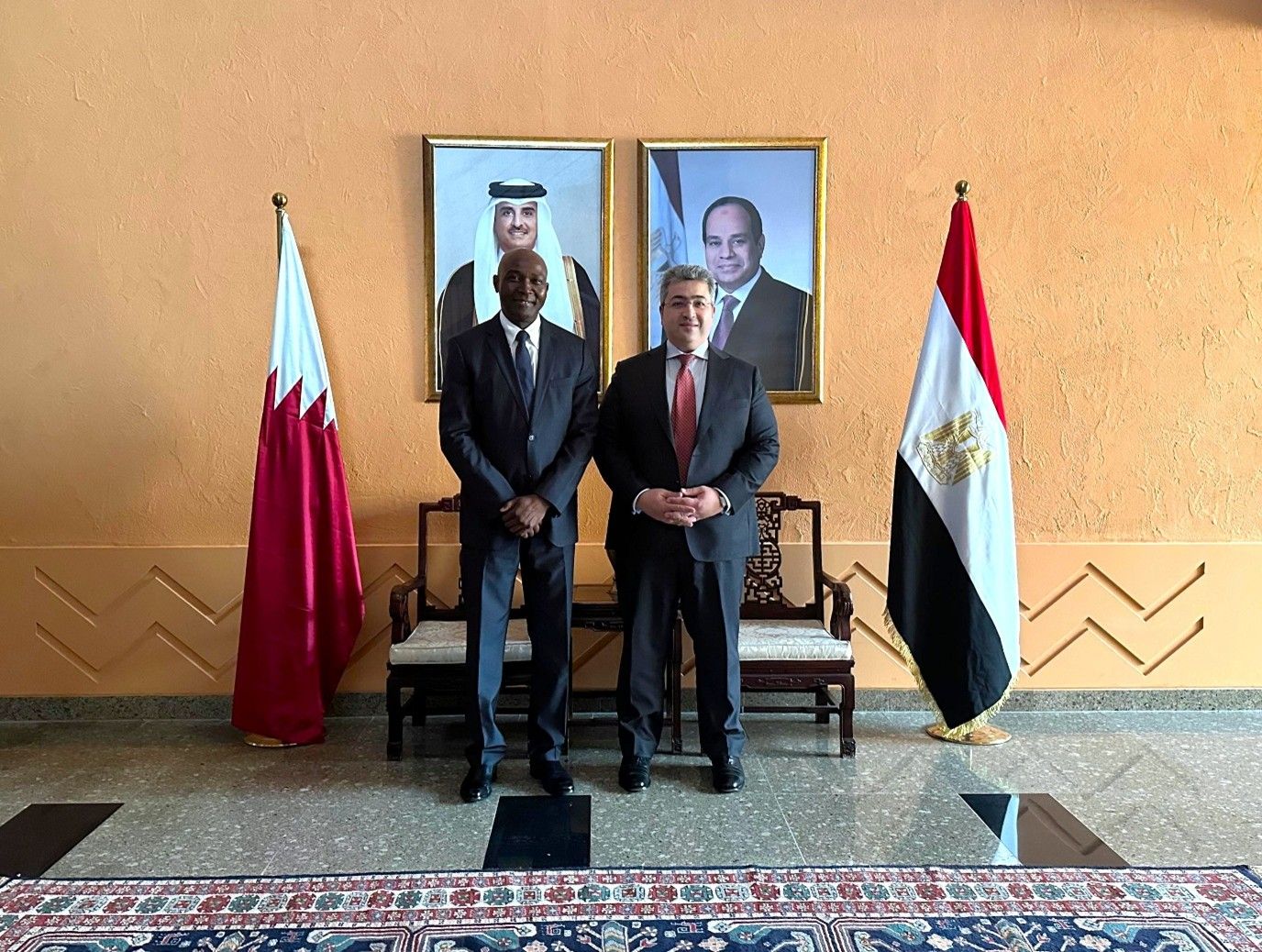 H.E. Dr Philip Mshelbila, Secretary General of the Gas Exporting Countries Forum (GECF), paid a courtesy call on H.E. Ambassador Walid Fahmy El-Feky, Ambassador of the Arab Republic of Egypt to the State of Qatar